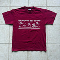 Y2K / Vintage Destination Space Station Astronaut Graphic Tee Red Size Large