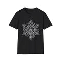 Boho Mandala Flower Softstyle T-Shirt, Mehndi Tattoo Design Tee, Hippie Floral