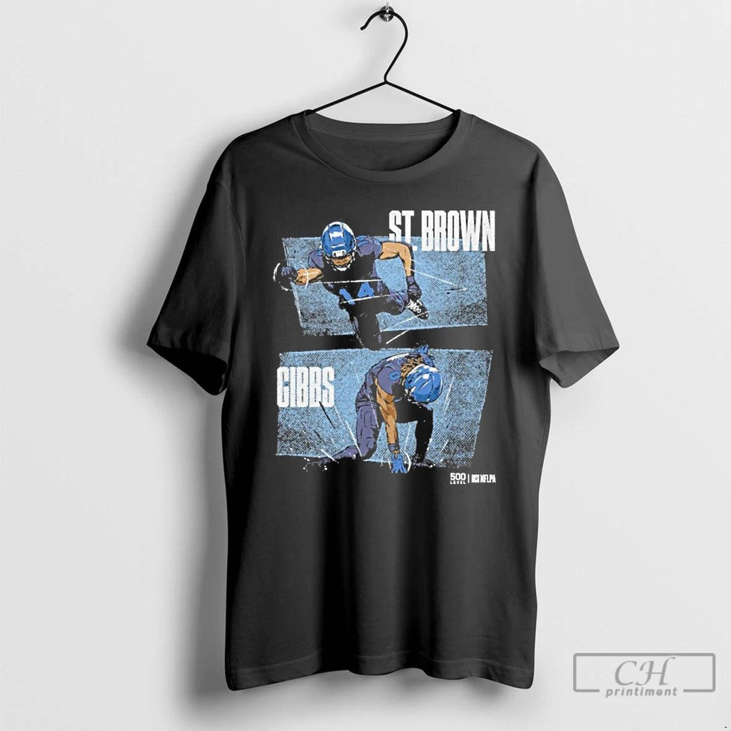 Classic Jahmyr Gibbs Amon Ra St Brown Detroit Lions Dynamic Duo T Shirts