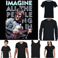 JOHN LENNON T-SHIRT, Imagine Guitar Peace Hippie Psychedelic Tee Top