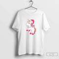 Classic Unicorn Santa Hat Christmas Joy T Shirts