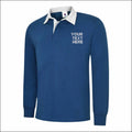 Personalised Uneek Classic Rugby Shirt Custom Text Embroidered Work Wear Polos