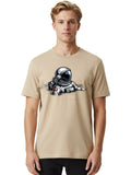 Astronaut-2 Mens Graphic Tee, 100% Cotton, Casual Summer Wear