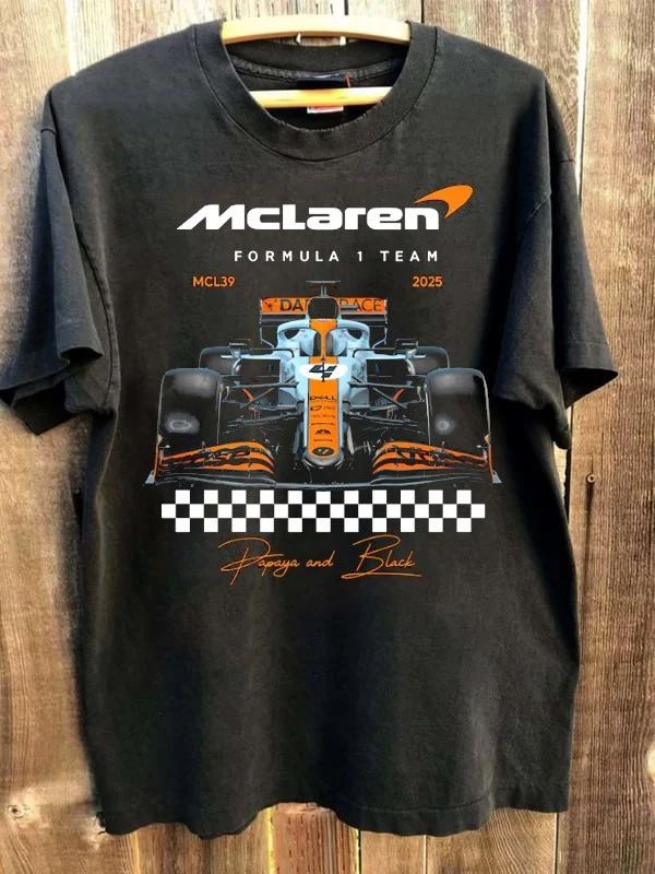 McLaren F1 Formula Racing short sleeve black color T Shirt VK08538