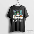 Premium Gnome X Seattle City Sports Team Mariners Seahawks And Kraken Merry Christmas 2025 Long