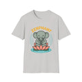 Unisex Softstyle T-Shirt Cartoon Elephant Meditation Yoga Zen Lotus Tee