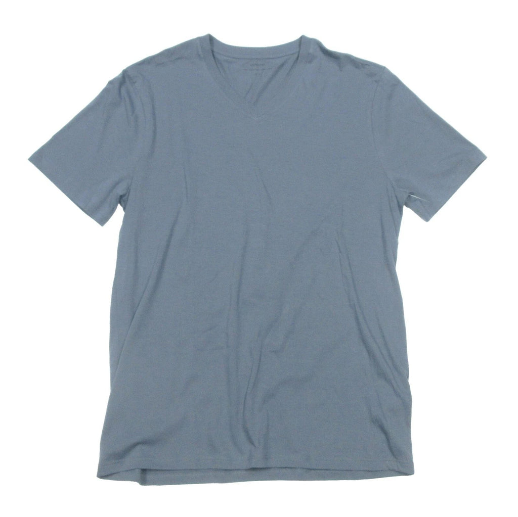 Vince Men's Night Blue Pima Cotton V-Neck Short Sleeve T-Shirt