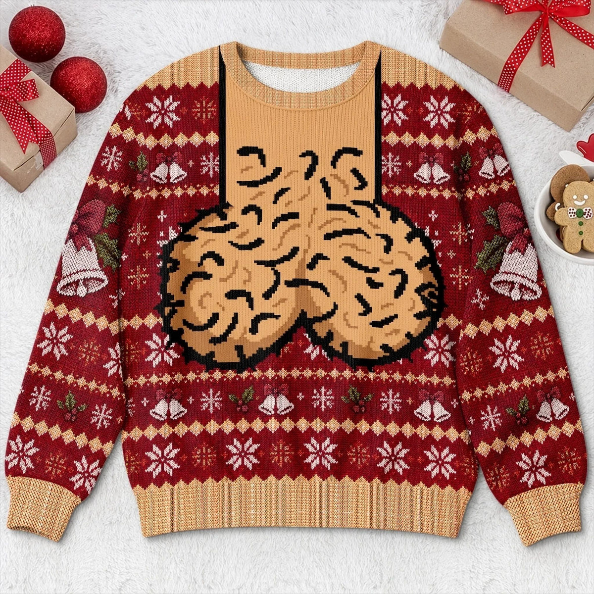 Custom Funny Ugly Sweatshirt - Personalized Christmas Birthday Gifts For Men - Jingle Balls All The Way Today