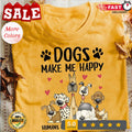 Dog lover - Dogs make me happy Humans make my head hurt - Funny Dog Lover T-Shir