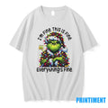 Grinchmas Lights Sarcastic Im Fine This Is Fine Everythings Fine Christmas Tshirts Sweater
