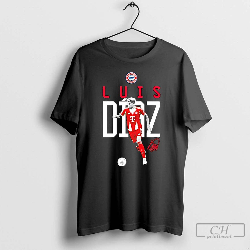 Premium Luis Diaz Fc Bayern Munich Logo Signature T Shirts