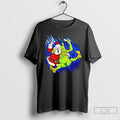 Premium Grinch Wrestles Santa Claus 3 16 Light Christmas T Shirts