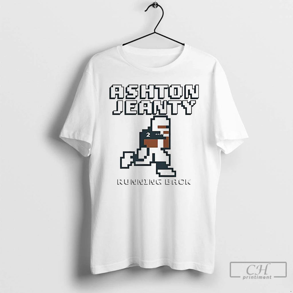 Classic Ashton Jeanty Running Back Pixel T Shirts