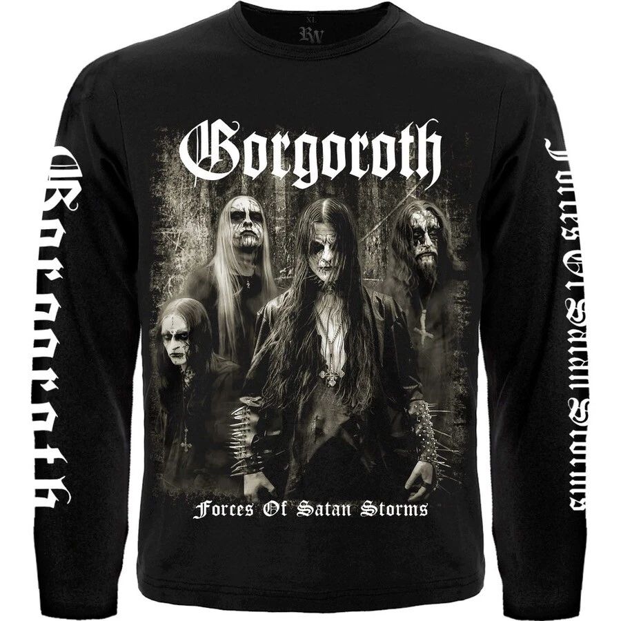 Gorgoroth "Forces of Satan Storms  Long Sleeve Black T-Shirt bathory dark throne