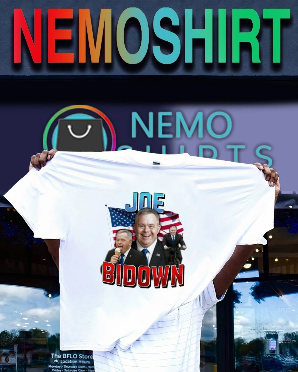 Joe Bidown Meme parody political humor satire shirt
