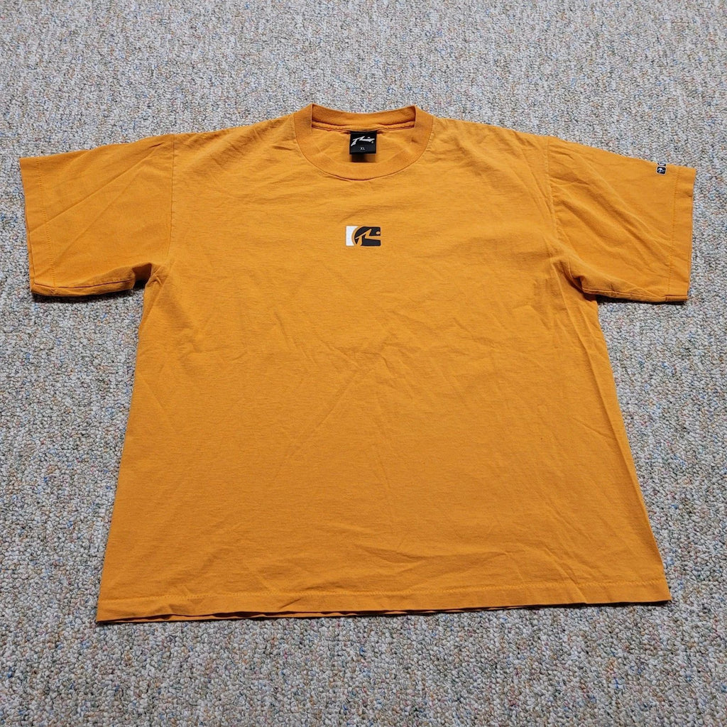 Vintage Rusty Shirt Mens XL Orange Short Sleeve Tee Skate BMX Surf 90s Y2K USA