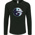 Yin Yang Glitch Yoga Meditation SCI-FI MMA Mens Long Sleeve T-Shirt