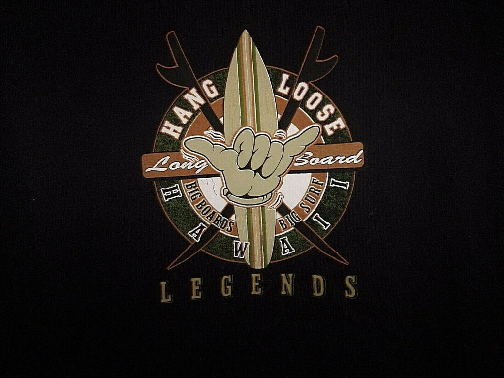 Surfing Hang Loose Hawaii Legends black XL t shirt