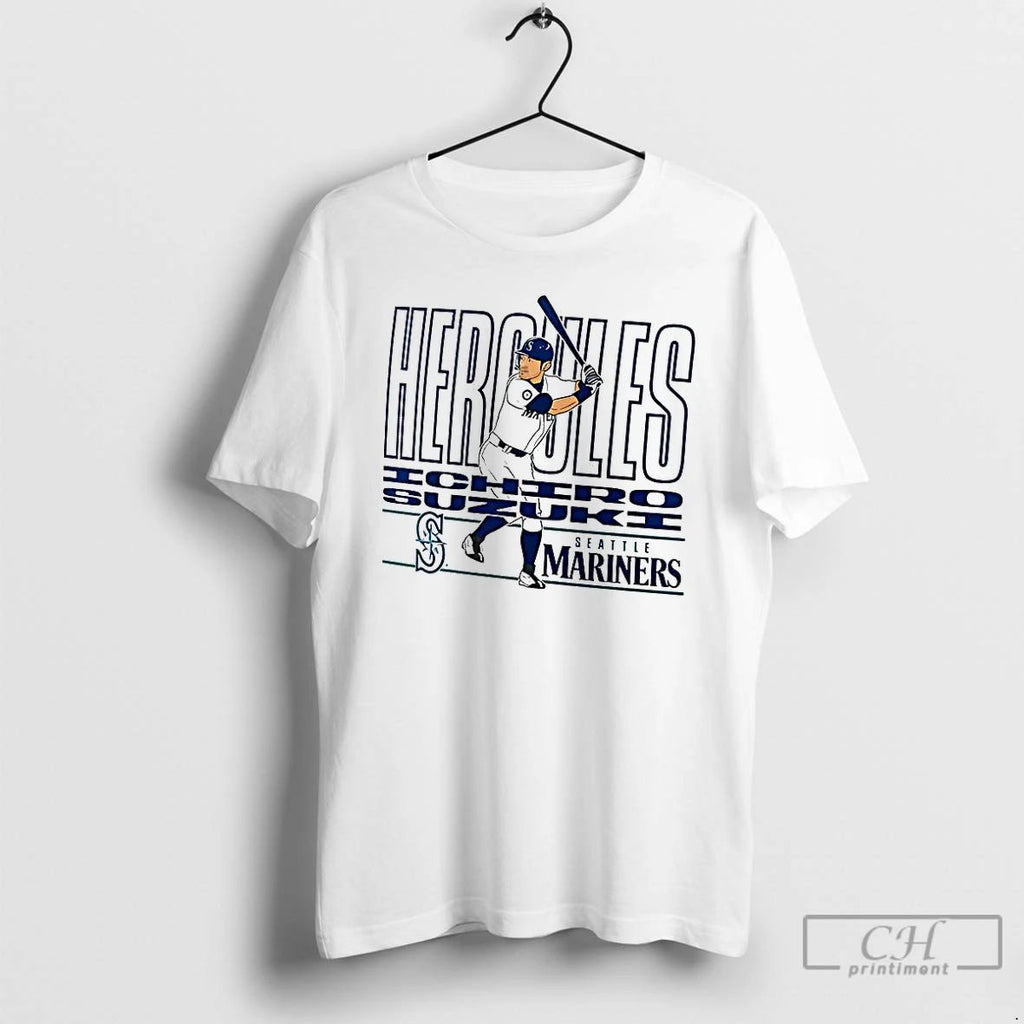 Premium Ichiro Suzuki Seattle Mariners Baseball Cooperstown Player Graphic T Shirts