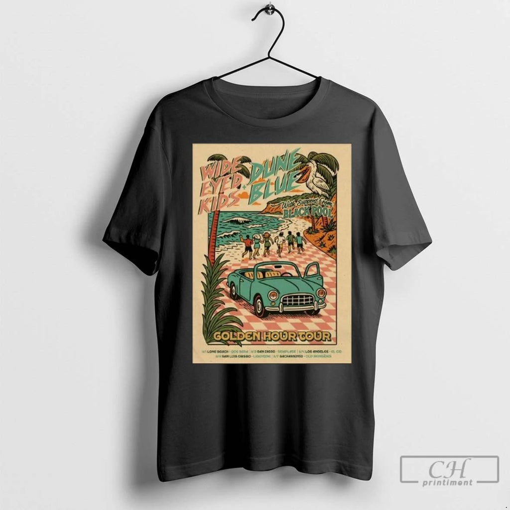 Premium Wide Eyed Kids And Dune Blue 2025 Golden Hour Tour Long Sleve