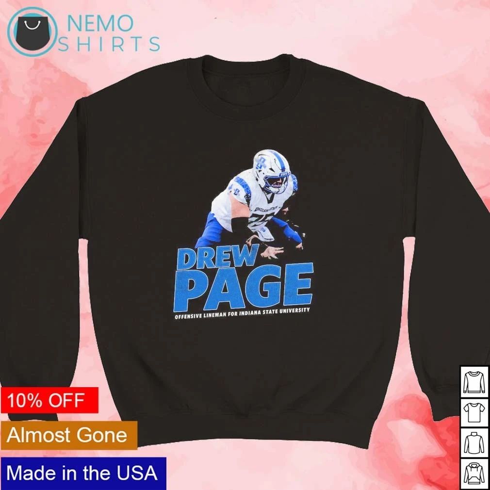 Drew Page Vintage Indiana State University Offensive Lineman shirt