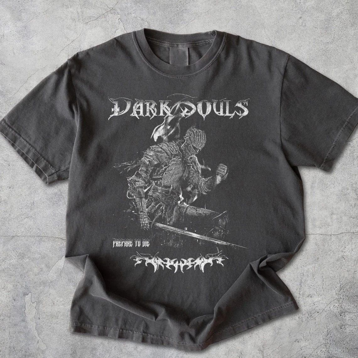 Vintage Dark Souls Distressed T Shirt, Retro Video Game Tee, Gaming Fan Apparel