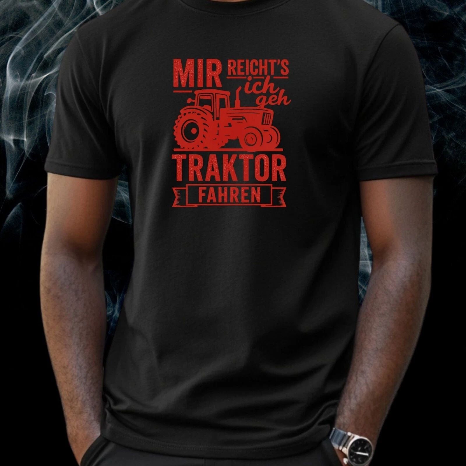 Men's T-Shirt I'm Enough I'm Going Tractor Driving Motif Cotton Size XS to 5XL