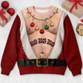 Custom Funny Ugly Sweatshirt - Personalized Christmas Birthday Gifts For Husband, Son, Grandson, Brother, Grandpa, Dad, Yourself - Santa Approved Trouble Maker