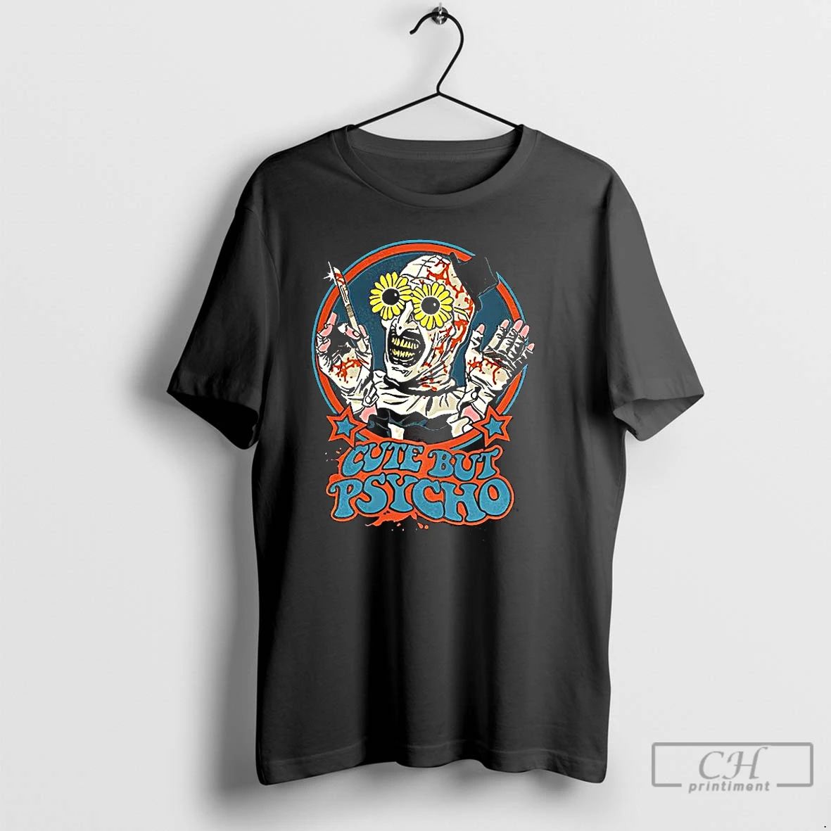 Premium Terrifier Art The Clown Cute But Psycho Horror T Shirts