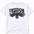 Freedom Eagle Graphic T Shirt Trendy Western Style Tee Mens Gifts White