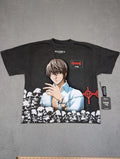 Civil Regime Death Note Shirt Mens Medium Gray Light Anime Graphic Skull New