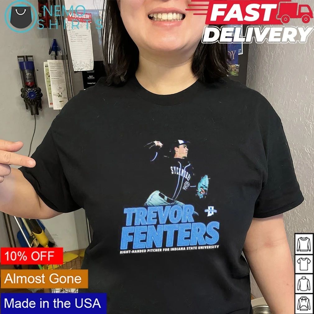 Trevor Fenters Vintage Indiana State University Sycamores Pitcher shirt