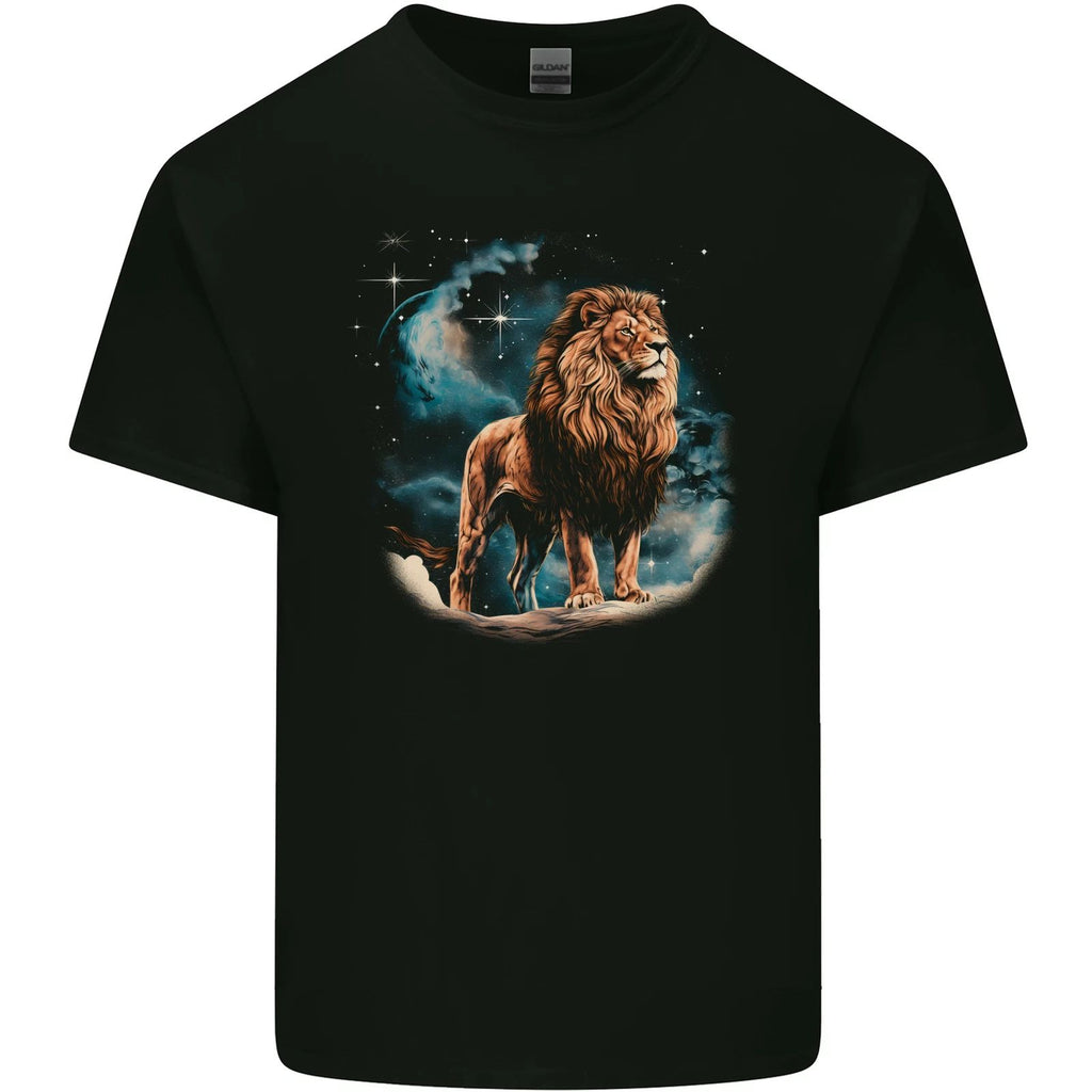 Majestic Fantasy Lion Mens Cotton T-Shirt Tee Top