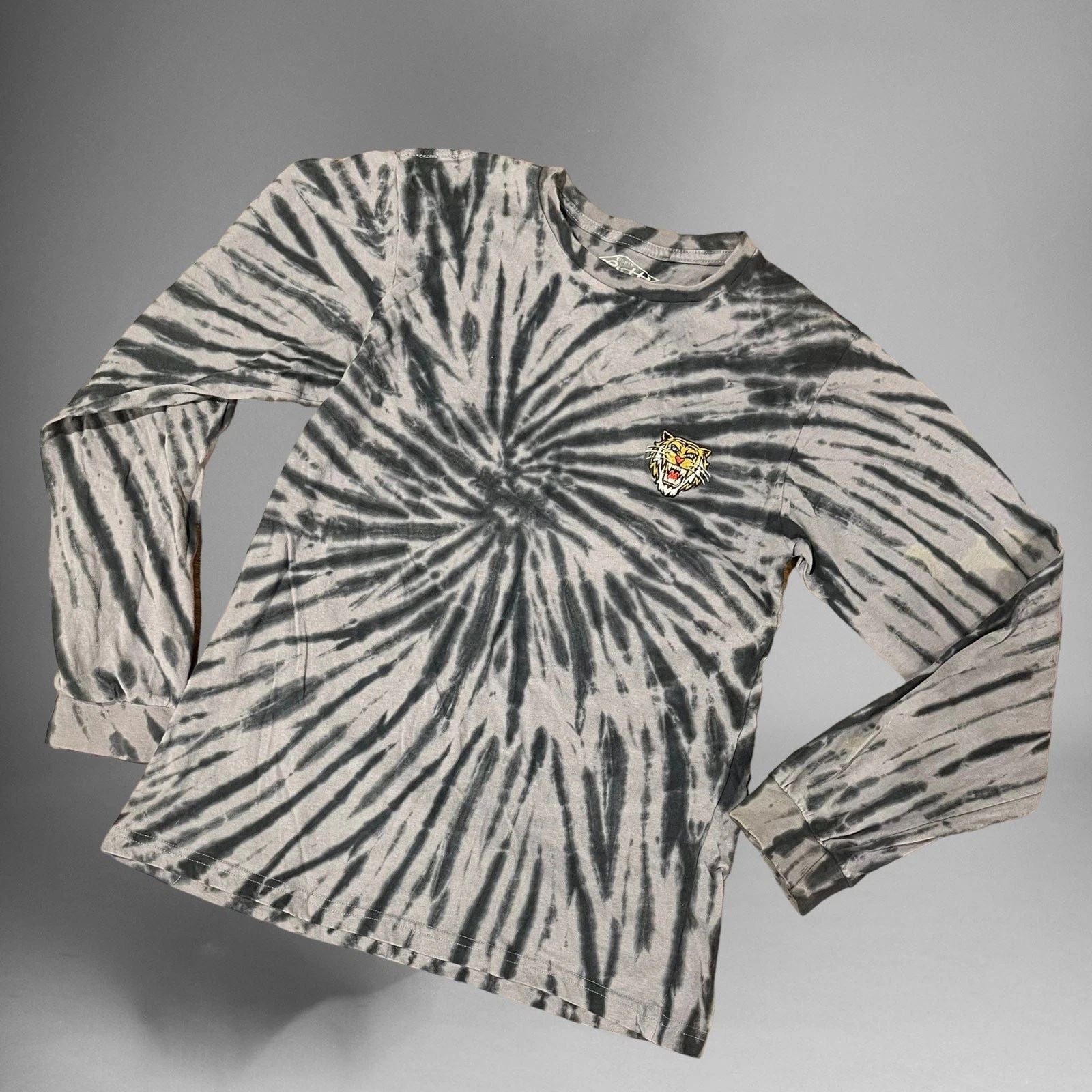 Y2K Streetwear Eighty-Eight Tie-Dye Long Sleeve Tiger Shirt Hippie Boho Skater