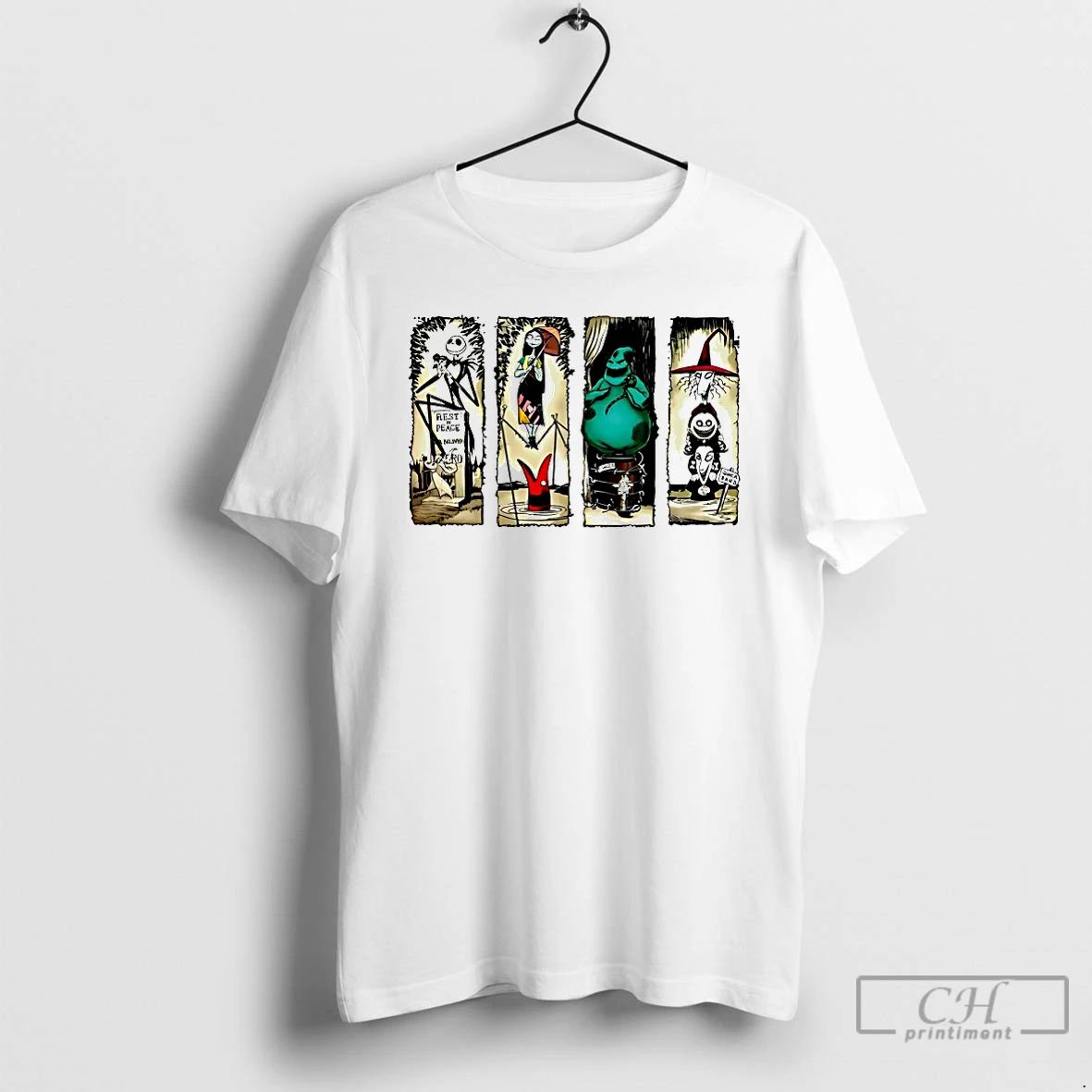 Classic Jack And Sally Oogie Boogie Nightmare Characters T Shirts