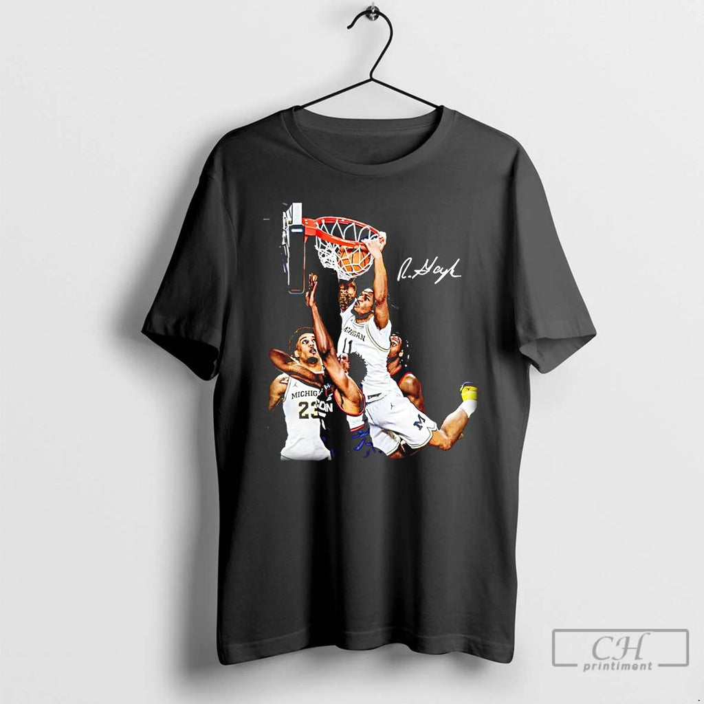 Premium Roddy Gayle Jr Michigan Wolverines Vs Uconn Huskies Basketball 69 63 Signature T Shirts