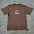 HUF Shirt Men's Medium Brown Graphic Tee Short Sleeve Spell Out Pullover Adult M