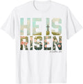 He is Risen Boho Easter Christian Jesus T Shirt