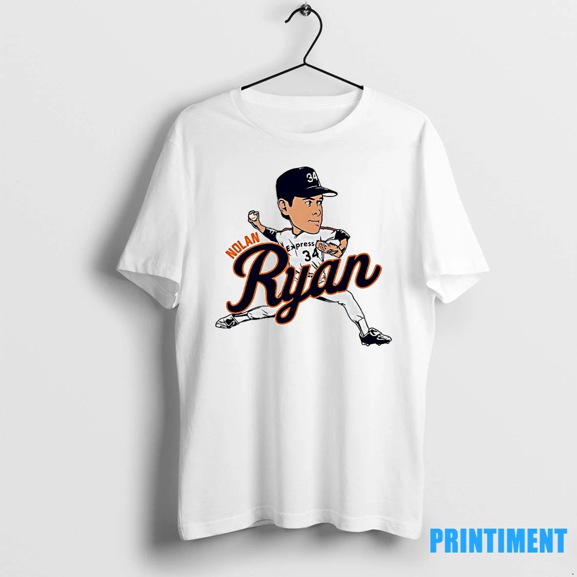 Nolan Ryan Houston Astro Caricature Playing Baseball Tshirts Sweater