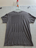 Delta T Shirt Mens Medium Gray American Flag Stars Graphic Print Everyday Wear