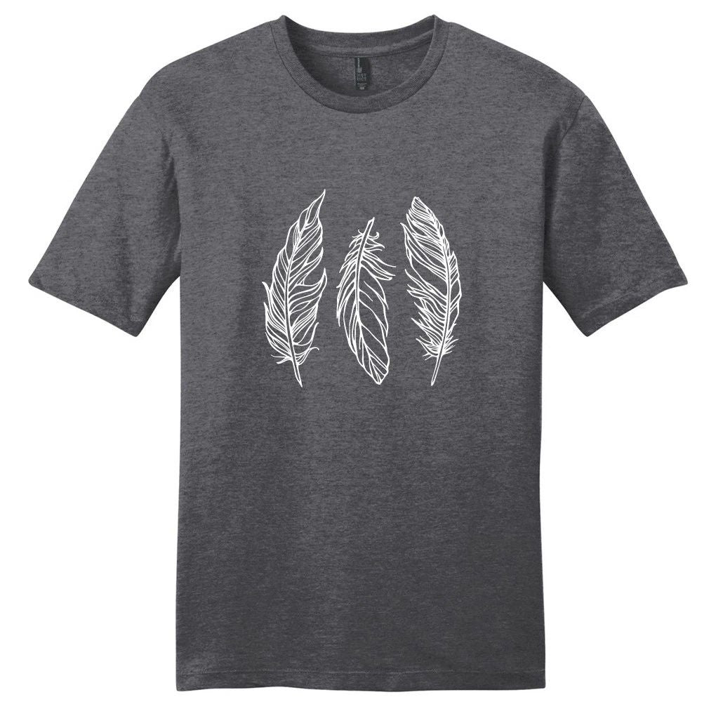 Feathers T-Shirt - Unisex Whimsical Boho Native American Feather Shirt