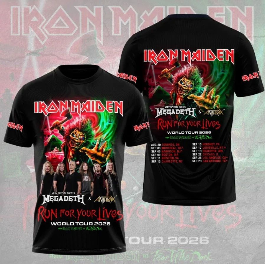 1Iron Maiden Run For Your Lives 2026 3D Printed T-Shirt