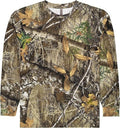 Realtree Edge Camo Long Sleeve Hunting Shirt Polyester Performance Crewneck Tee