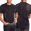 Stylish Men's Sequin Shiny Mesh Sheer Short Sleeve T Shirt for Parties