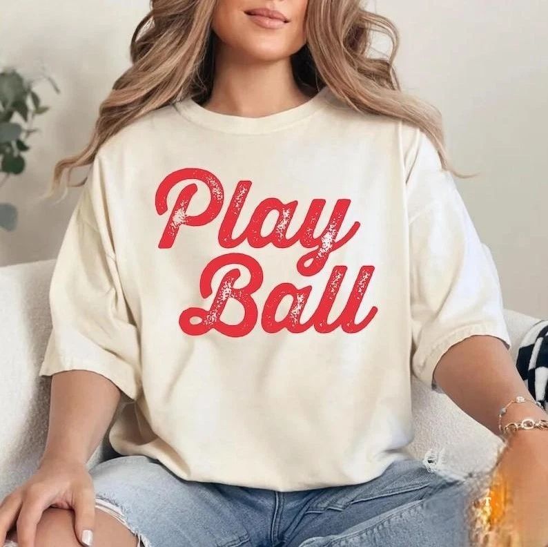 Play Ball T-shirt, Game Day Tee, Baseball Game Fan Shirt, Baseball Shirt