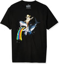 Bucking Sharkaroo Shark Kitten Cowboy Riding Rainbow Space Mens T Shirt GT4780