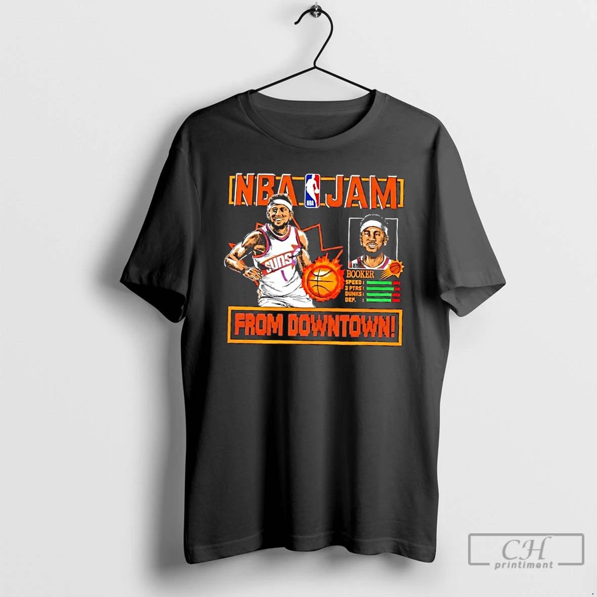 Classic Nba Jam Phoenix Suns Devin Booker From Downtown T Shirts