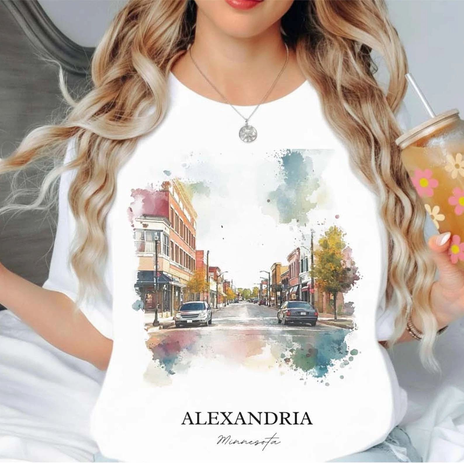 Alexandria Unisex Shirt Travel Gift Minnesota Trip Lovers Souvenir Tee