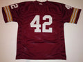 Custom Charley Taylor Burgundy Mesh Football Jersey