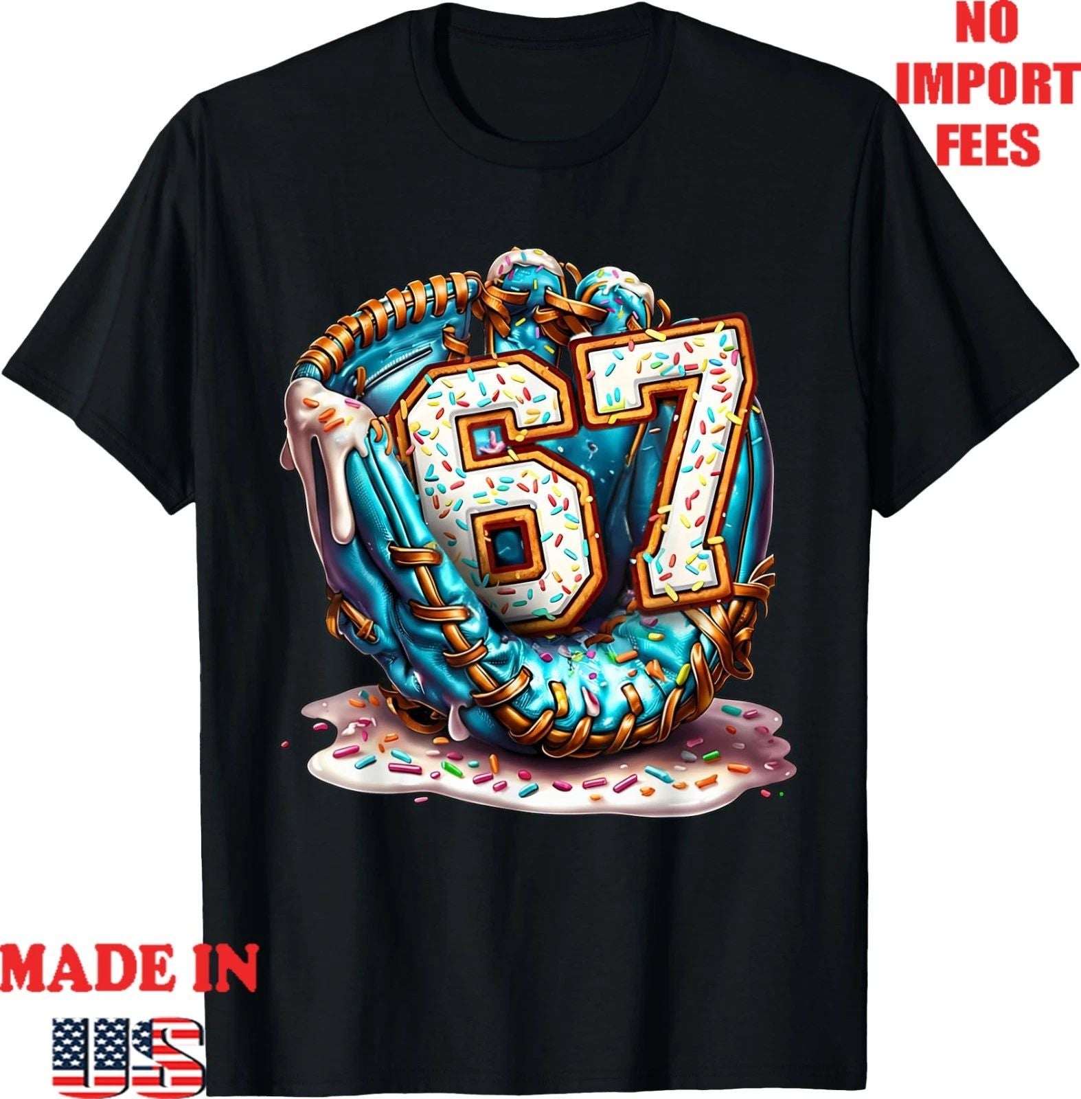 67 Ice Cream Drip Funny Six Seven Baseball T-Shirt, Kid Adult Tee